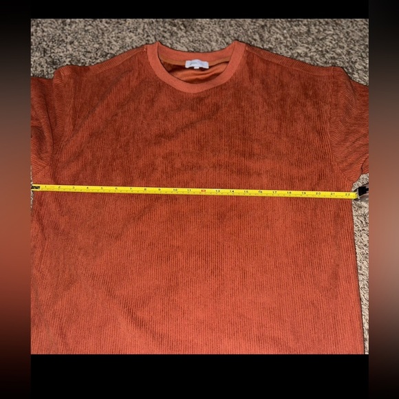 Rust Orange Corded Pullover - Picture 2 of 3